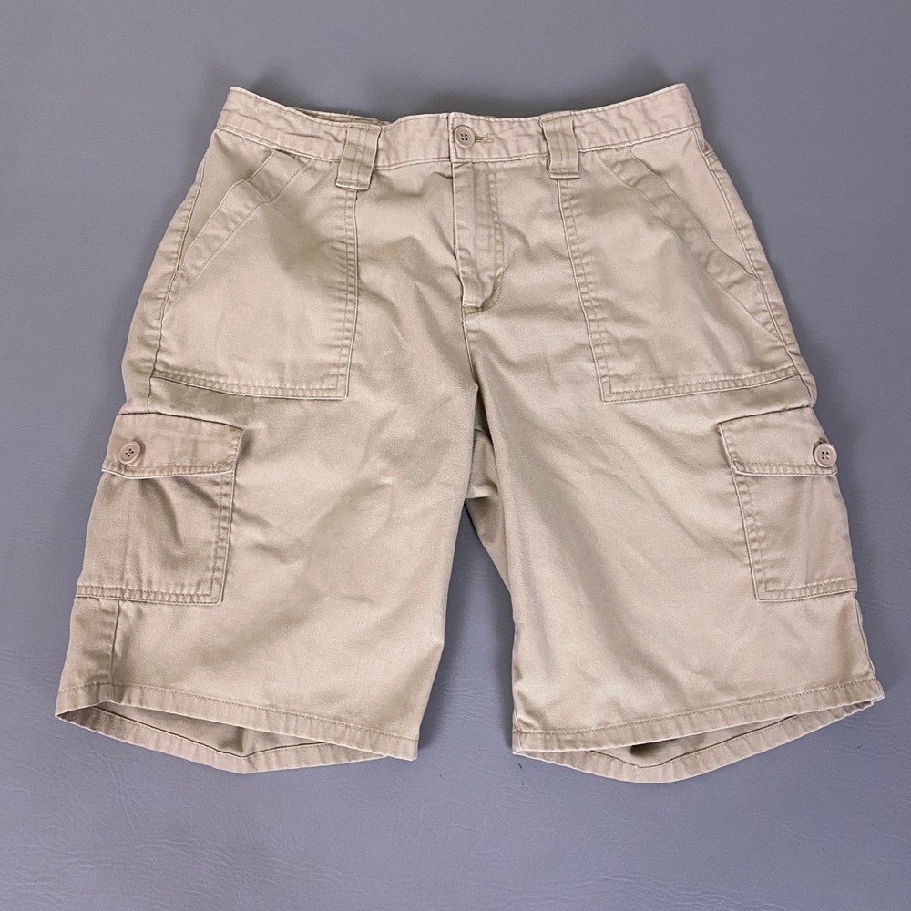 Basic Editions Cargo Shorts Men's Medium Khaki Tan Cotton Blend Utility Hiking